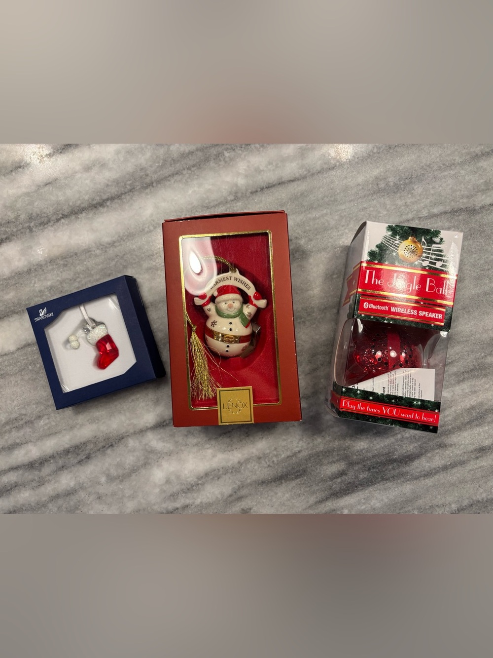 Lenox & Swarovski Snowman Crystal Stocking  Ornament Christmas Bluetooth Speaker